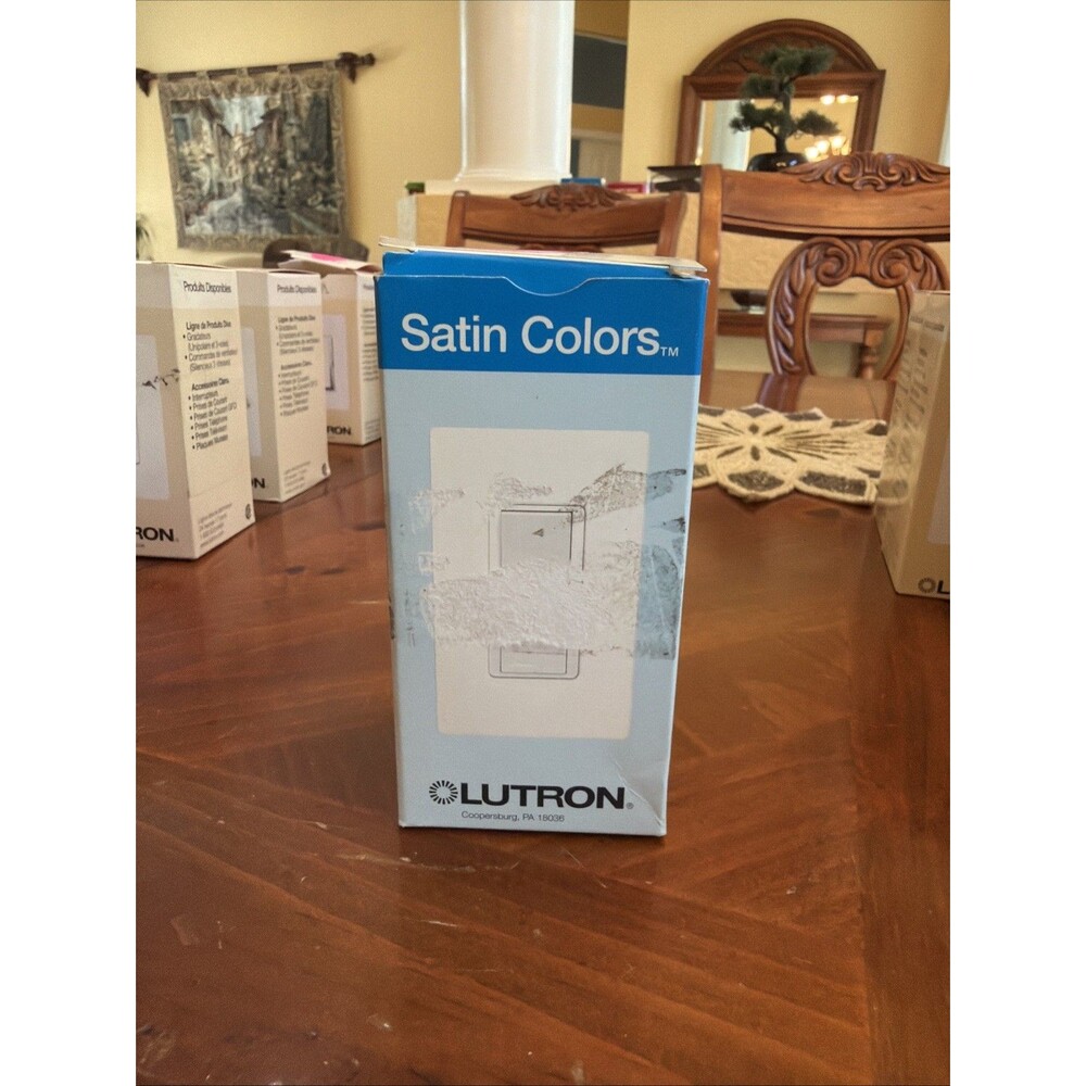 Lutron Satin Colors SC-3PS-SW Snow White 15A 3-Way Rocker Switch NEW in Box